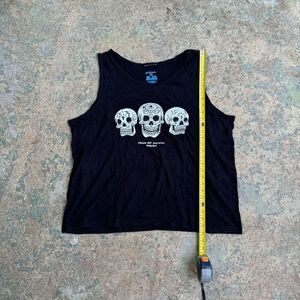 Playa del Carmen Mexico Sugar Skull Y2K Tank Top